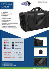 25" DuffelGear Sport Duffel Bag