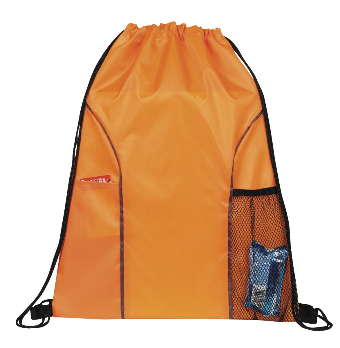 Dual Pocket Drawstring Backpack