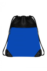 Mesh Drawstring Bag with Micro Fiber Front Zipper Pocket