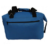 blue duffel bags with strips