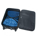 Black wheeled luggage carry on for travel