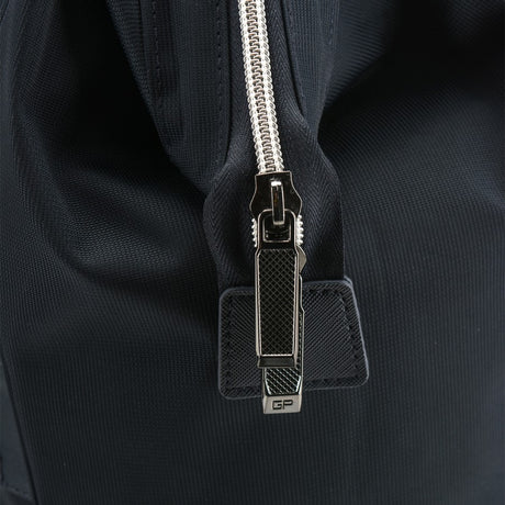 Black laptop backpack zipped closure