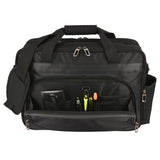 Black briefcase with top grab handle for office use