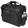 Black briefcase with top grab handle for office use