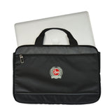 Black and gray padded laptop sleeve