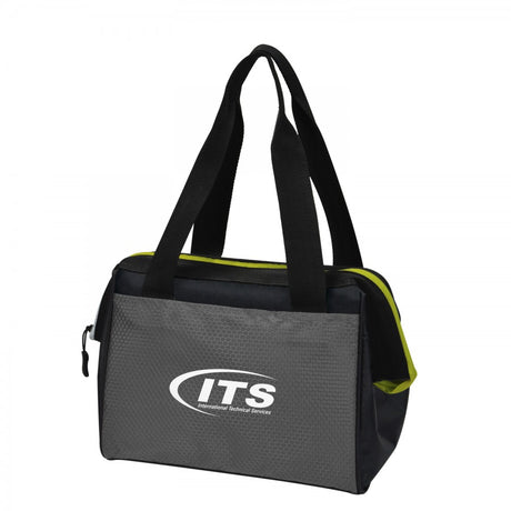 Grey and black 12 can capacity cooler bag