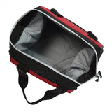 Red and black 12 can capacity cooler bag leak proof lining