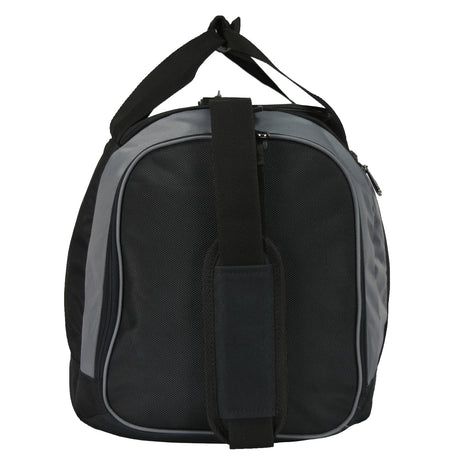 Black and gray duffel bag for gym 
