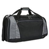 Black and gray duffel bag for gym 