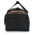 Camouflage brown large duffel bag side mesh pockets