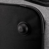 Gray wheeled travel duffel bag 