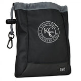 black toiletry bag/pouch for organization with draw string 
