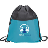 Drawstring Sports Bag With Zip Pocket