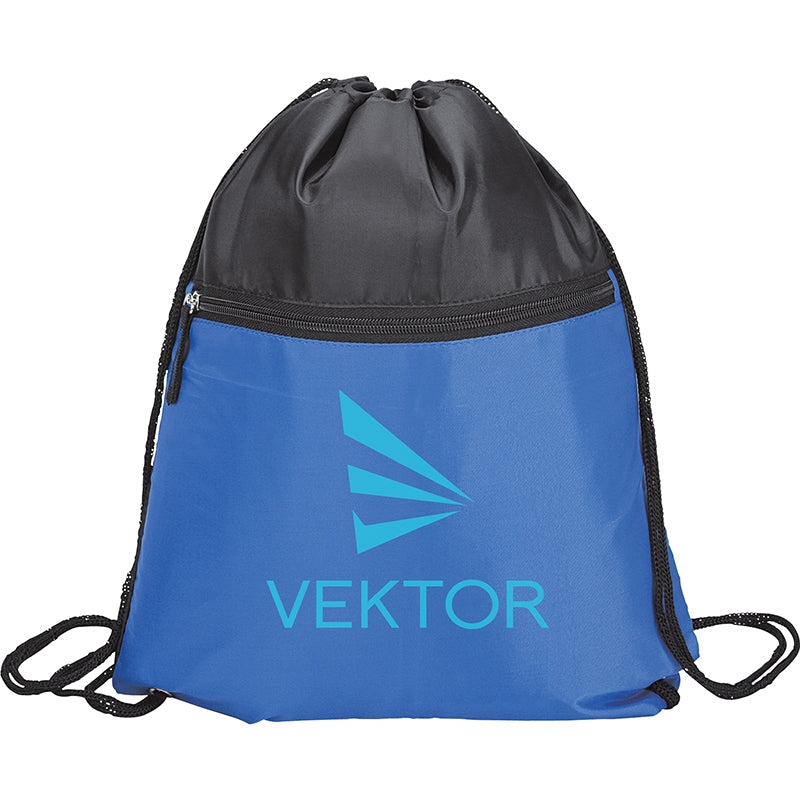 Drawstring Sports Bag With Zip Pocket