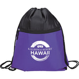 Drawstring Sports Bag With Zip Pocket
