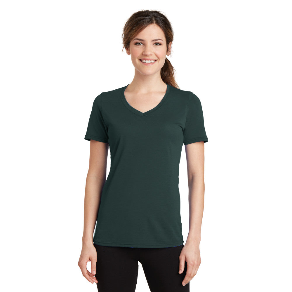 Port & Company® Ladies Performance Blend V-Neck Tee