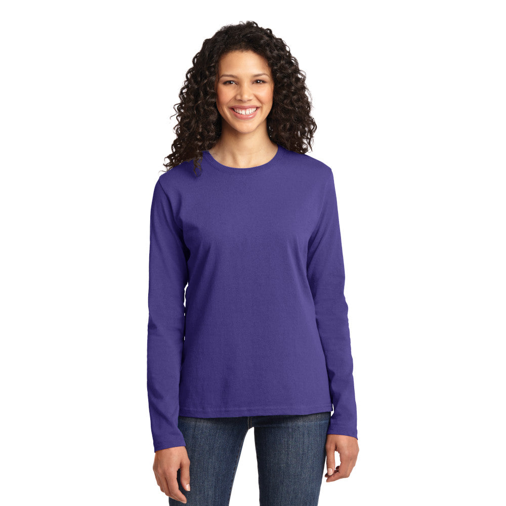 Port & Company® Ladies Long Sleeve Core Cotton Tee
