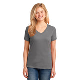Port & Company® Ladies Core Cotton V-Neck Tee