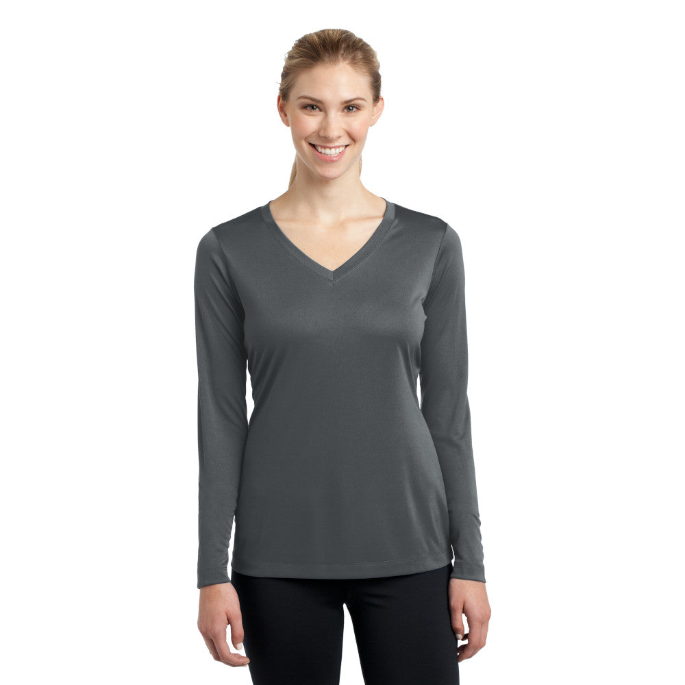 Sport-Tek® Ladies Long Sleeve PosiCharge® Competitor™ V-Neck Tee