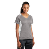 Sport-Tek® Ladies Heather Colorblock Contender™ V-Neck Tee