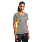Sport-Tek® Ladies Heather Colorblock Contender™ V-Neck Tee