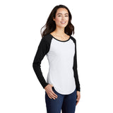 Sport-Tek ® Ladies PosiCharge ® Long Sleeve Tri-Blend Wicking Scoop Neck Raglan Tee