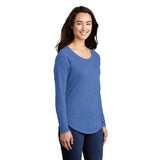 Sport-Tek ® Ladies PosiCharge ® Long Sleeve Tri-Blend Wicking Scoop Neck Raglan Tee