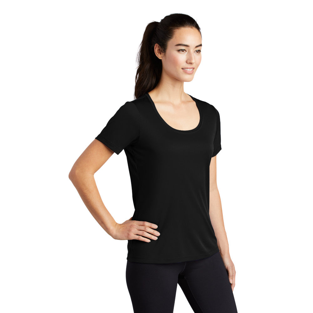 Sport-Tek ® Ladies Posi-UV ™ Pro Scoop Neck Tee