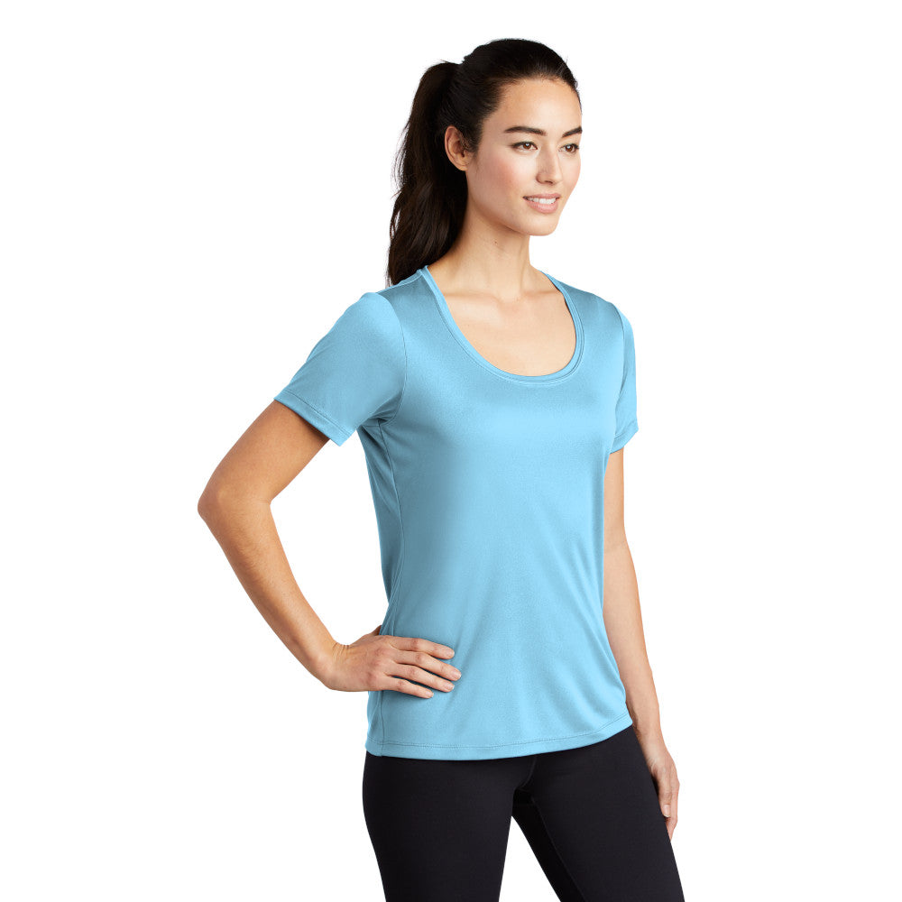 Sport-Tek ® Ladies Posi-UV ™ Pro Scoop Neck Tee