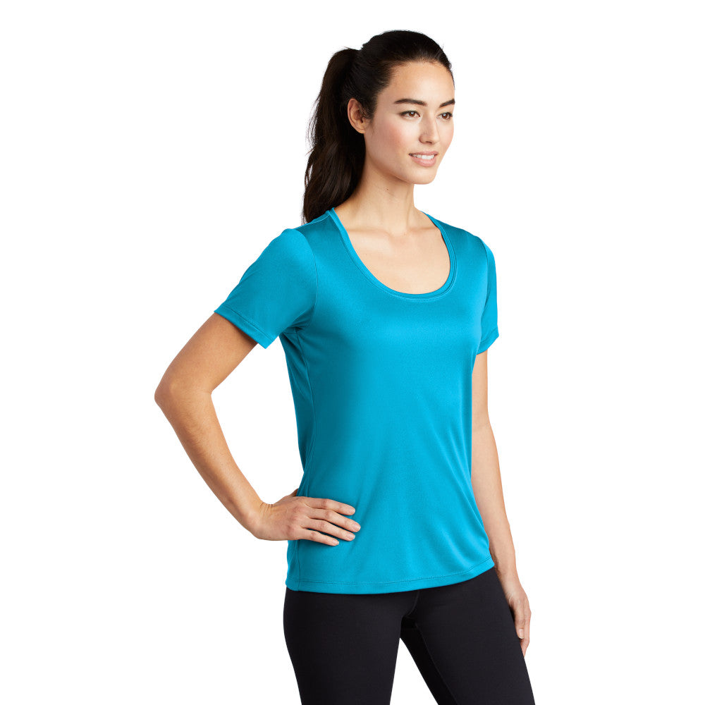 Sport-Tek ® Ladies Posi-UV ™ Pro Scoop Neck Tee