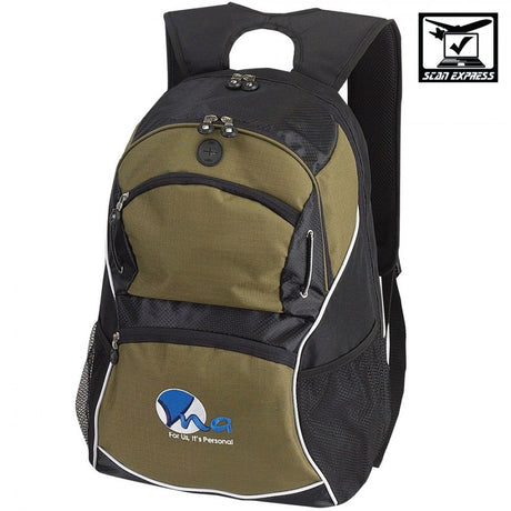 backpack featuring the Virtua logo on a white background in USA