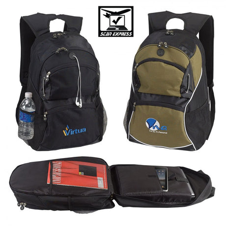 Two backpacks with visible branding in USA