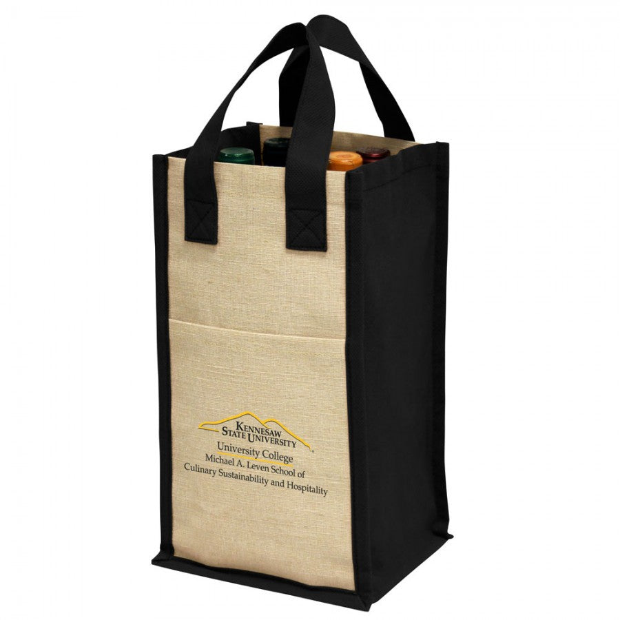 Eco Four-Bottle Wine tote bag