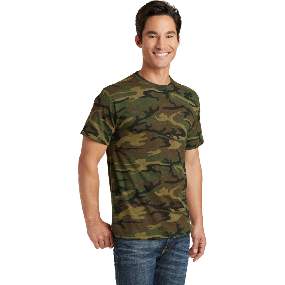 Port & Company® Core Cotton Camo Tee Brand Logo