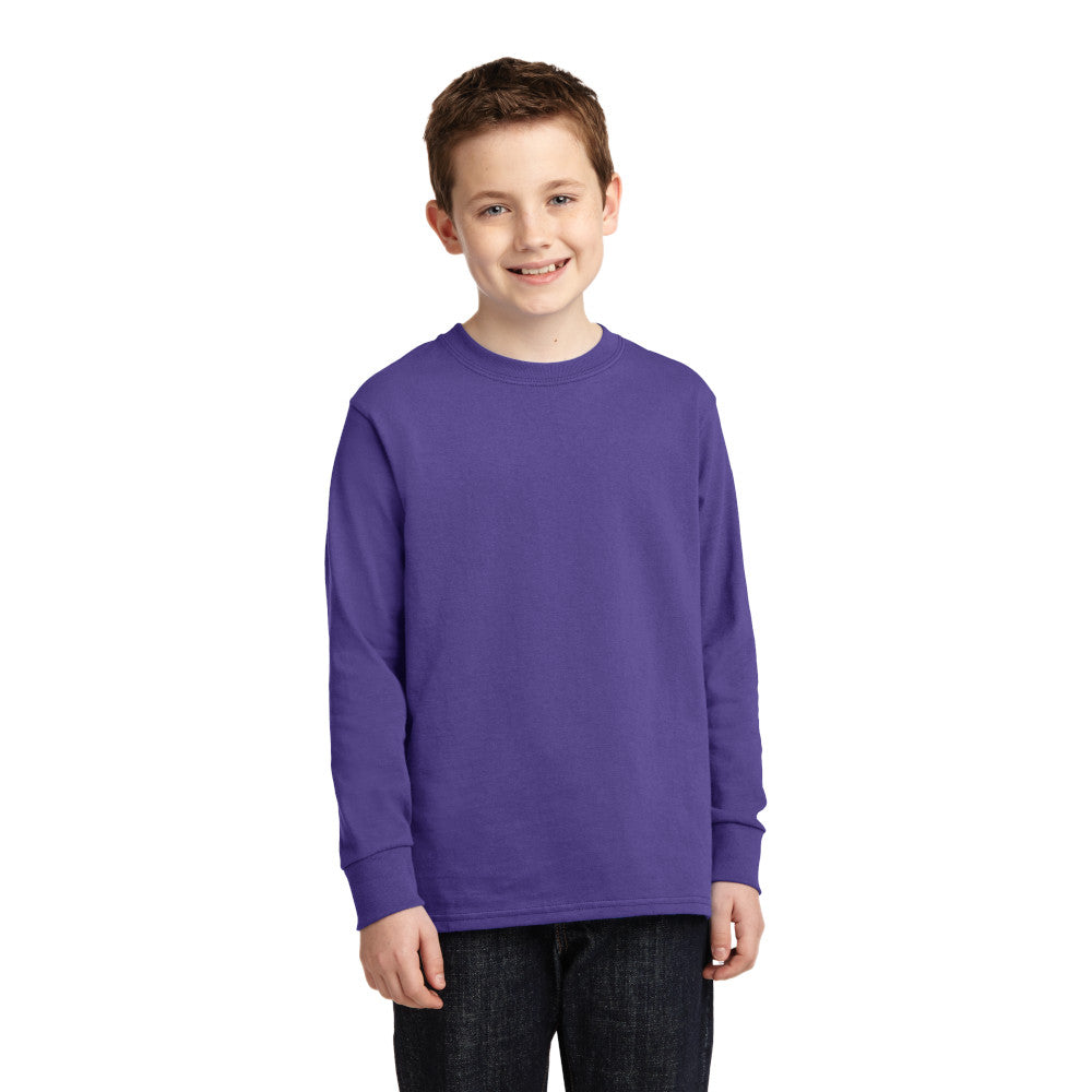 Port & Company® Youth Long Sleeve Core Cotton Tee