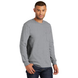 Port & Company® Tall Long Sleeve Essential Pocket Tee