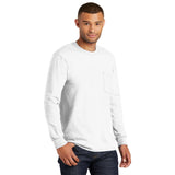 Port & Company® Tall Long Sleeve Essential Pocket Tee