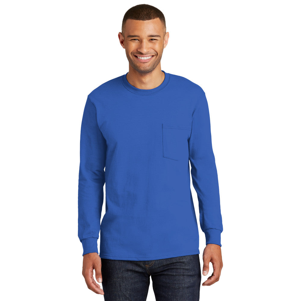 Port & Company® Long Sleeve Essential Pocket Tee