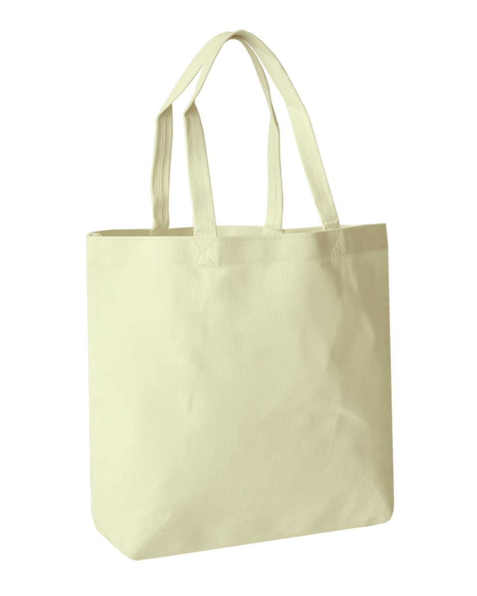 Cotton Canvas Tote with Hook & Loop Closure