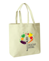 Cotton Canvas Tote with Hook & Loop Closure