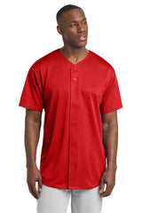 Sport-Tek® PosiCharge® Tough Mesh Full-Button Jersey