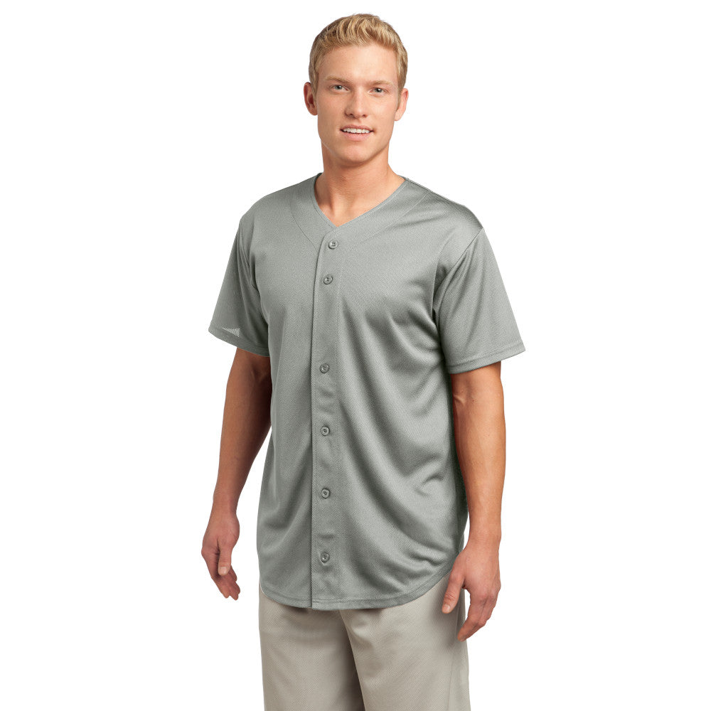 Sport-Tek® PosiCharge® Tough Mesh Full-Button Jersey