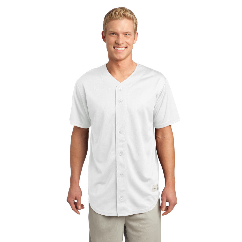 Sport-Tek® PosiCharge® Tough Mesh Full-Button Jersey