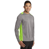 Sport-Tek® Long Sleeve Heather Colorblock Contender™ Tee