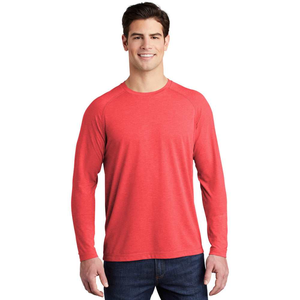 Sport-Tek ® PosiCharge ® Long Sleeve Tri-Blend Wicking Raglan Tee