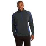 Sport-Tek® Sport-Wick® Stretch 1/2-Zip Colorblock Pullover