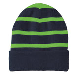 Sport-Tek® Striped Beanie with Solid Band