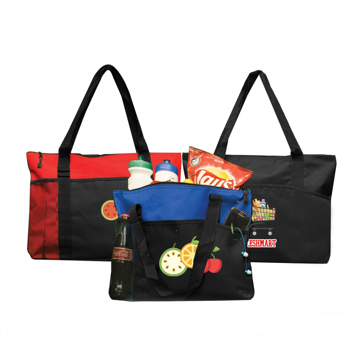 Tote Bag With Mesh and Side Pocket