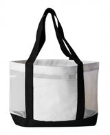 Color Trim Mesh Open Tote