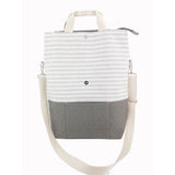 Striped 2-Way Carry Fashion Tote Bag